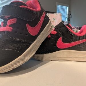 Nike Kids Black and Pink Sneakers